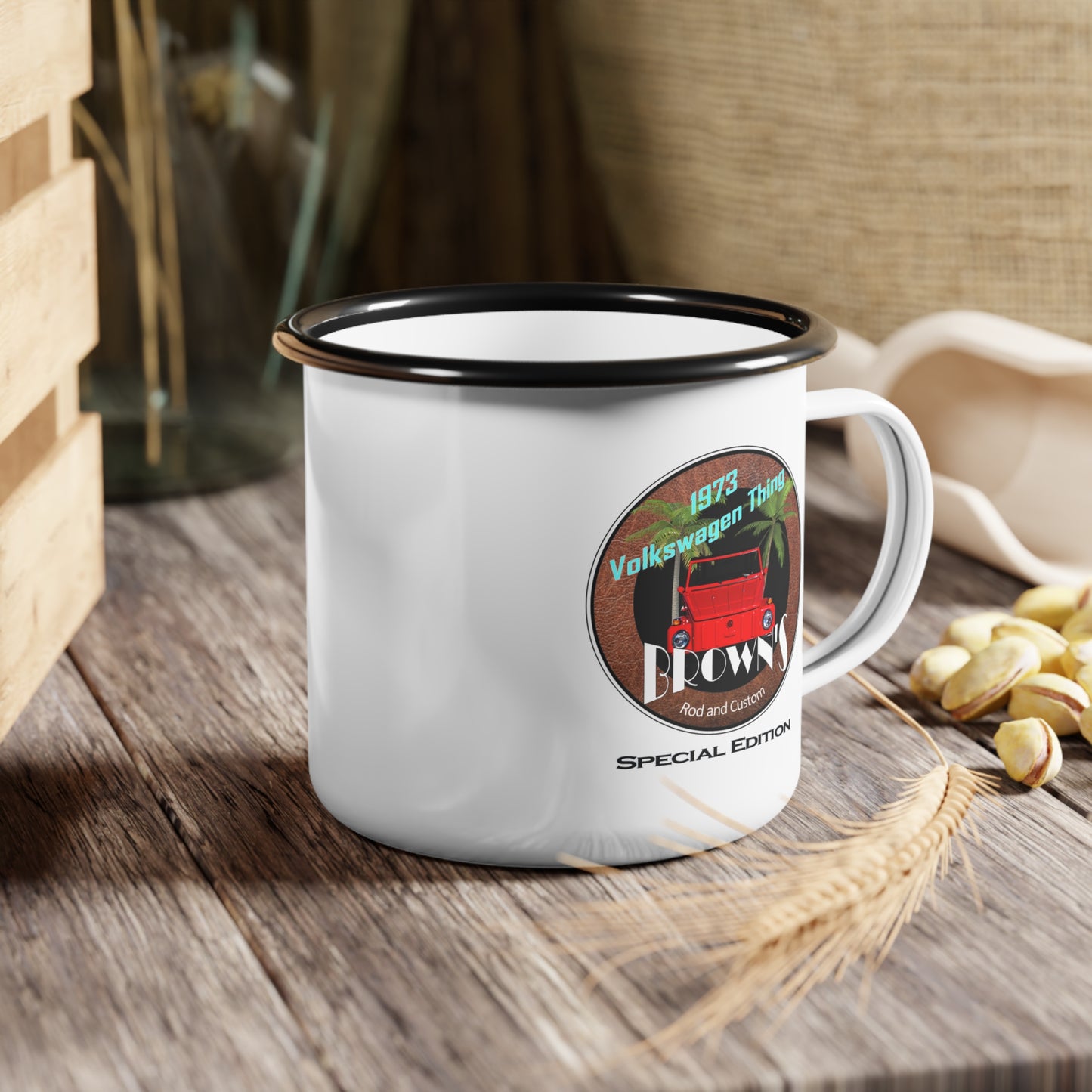 Collector's Edition: 1973 VW Thing LOGO Enamel Camp Mug