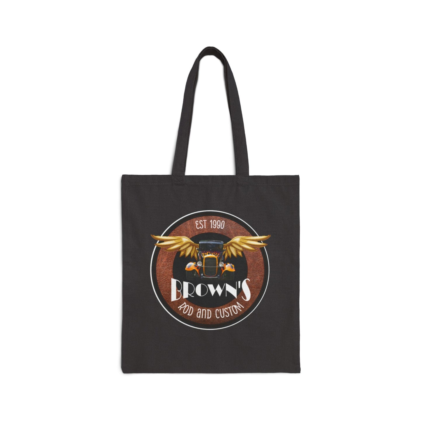 Original LOGO Brown's Rod & Custom Cotton Canvas Tote Bag