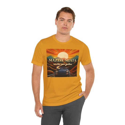 Smiles Per Gallon Mazda Miata Vintage Tee