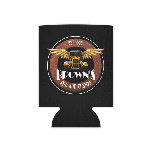 Original LOGO Brown's Rod & Custom Can Cooler
